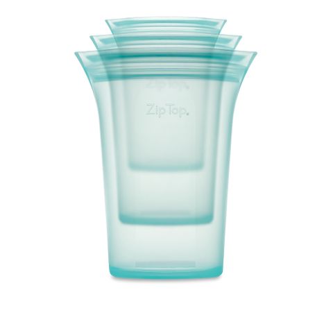 Zip Top Cup 3 Pce Set S/M/L Teal