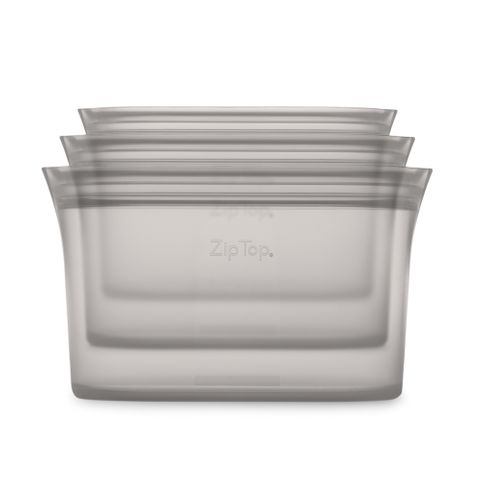 Zip Top Dish 3 Pce Set S/M/L Grey
