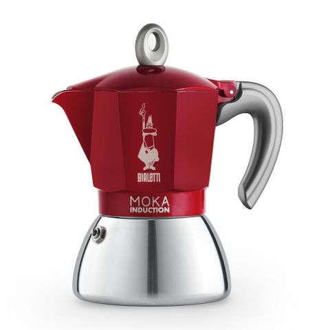 Bialetti Moka Induction Bi Layer Red 6 Cup