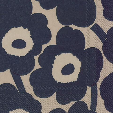 IHR Cocktail Marimekko Unikko Linen Blue