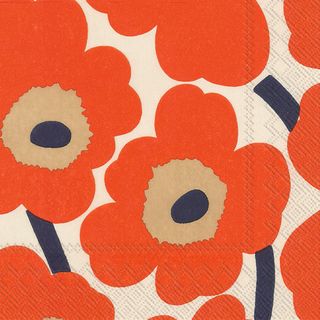 IHR Luncheon Marimekko Unikko Cream Red