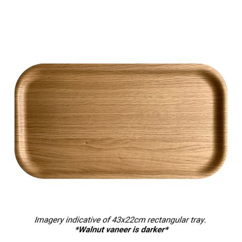Atiya Rectangle Wooden Tray Walnut 43x22cm