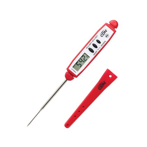 CDN Proaccurate Digital Thermometer Thin Tip Field Calibratable Red