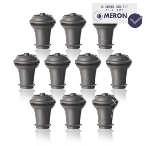 Vacu Vin Vacuum Wine Stopper 10 Piece Grey