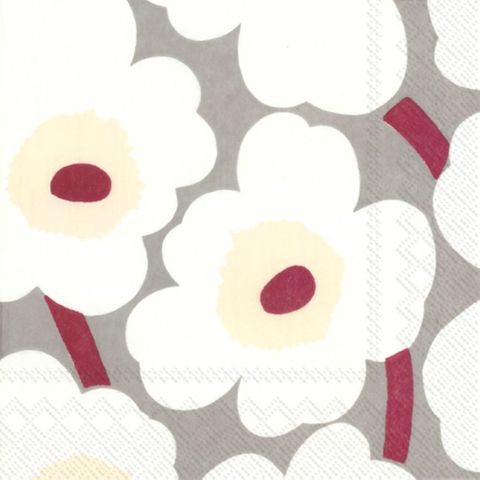 IHR Luncheon Marimekko Unikko Grey Cream