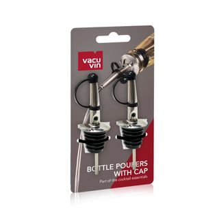 Vacu Vin Bottle Pourer with Cap / Set of 2