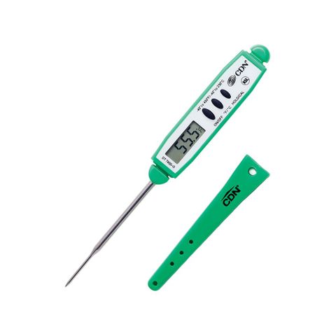 CDN Proaccurate Digital Thermometer Thin Tip Field Calibratable Green