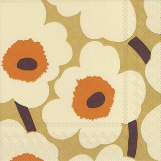 IHR Luncheon Marimekko Unikko Orange Cream