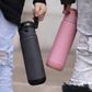 Zoku Stainless Sports Bottle 500ml Grey Topographic