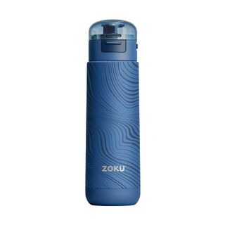 Zoku Stainless Sports Bottle 500ml Grey Topographic