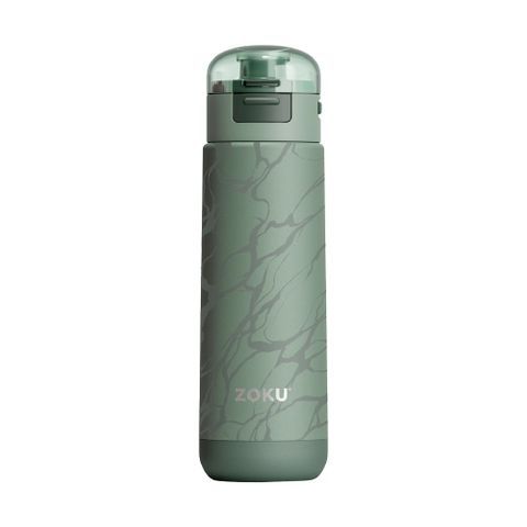 Zoku Stainless Sports Bottle 500ml Green Marble