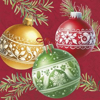 IHR Cocktail Christmas Bubbles Red