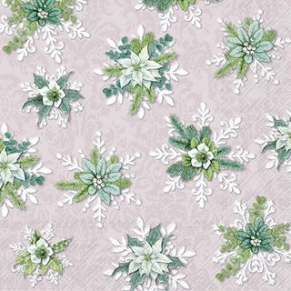 IHR Luncheon Blooming Snowflakes Lt Rose