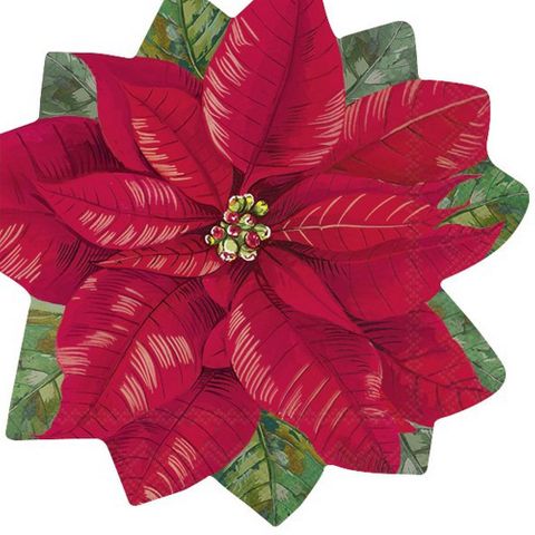 IHR Luncheon Elegant Poinsettia (Shaped)