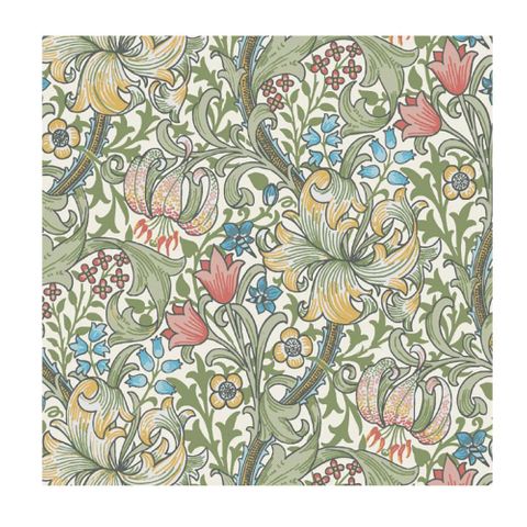 Havi Cocktail Napkin William Morris Golden Lily Green 24cm