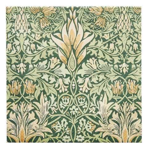 Havi Cocktail Napkin William Morris Snakeshead Green 24cm