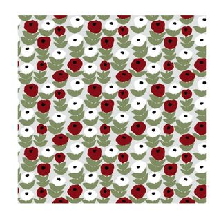Havi Cocktail Napkin Flora Green Red 24cm