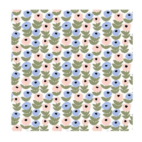 Havi Luncheon Napkin Flora Light Blue 33cm