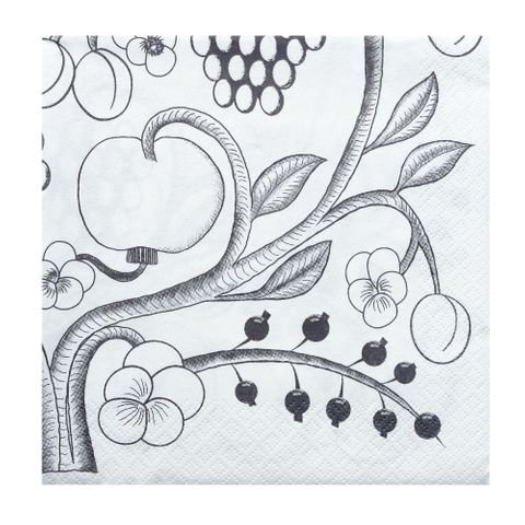 Havi Luncheon Napkin Tarha Black White 33cm