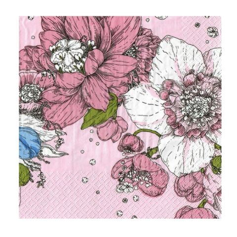 Havi Luncheon Napkin Sydantalvi Pink 33cm