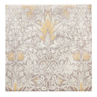Havi Cocktail Napkin William Morris Snakeshead Platinum 24cm
