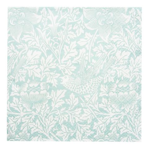 Havi Luncheon Napkin William Morris Bird & Anemone Green 33cm