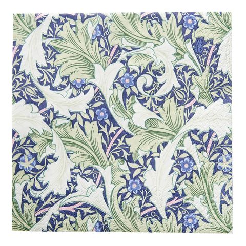 Havi Luncheon Napkin William Morris Granville Blue Green 33cm