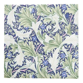 Havi Luncheon Napkin William Morris Granville Blue Green 33cm