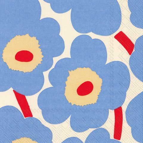 IHR Luncheon Marimekko Unikko cream blue