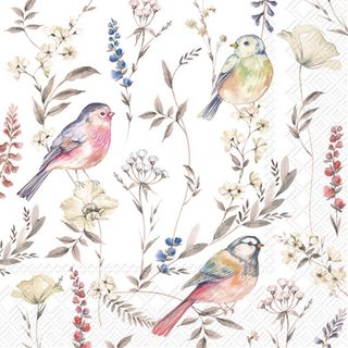 IHR Luncheon Softly Faded Birds