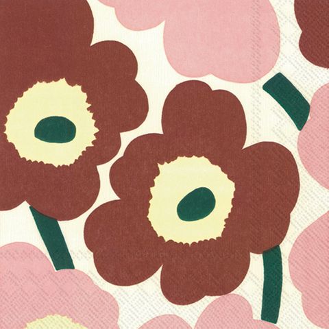 IHR Luncheon Marimekko Unikko Brown Rose