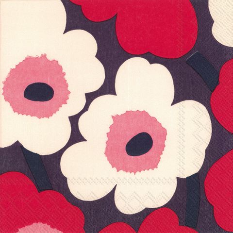 IHR Luncheon Marimekko Unikko Red Cream