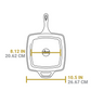 Lodge Wildlife Square Grill Pan Fish 26cm