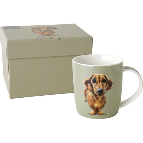IHR Porcelain Mug Boxed Dog Buddy Linen