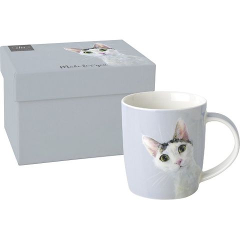 IHR Porcelain Mug Boxed Cat Stella Light Blue