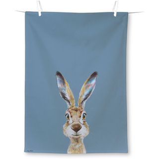 IHR Tea Towel Rabbit Buster Blue