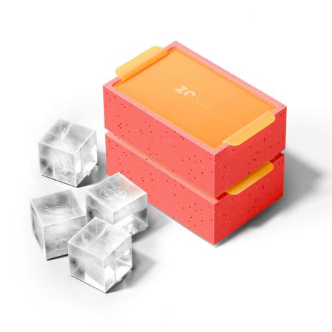 Zoku Red Jumbo Ice Cube Tray Set of 2