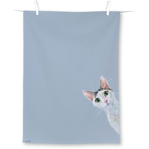 IHR Tea Towel Cat Stella Blue