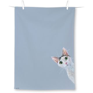 IHR Tea Towel Cat Stella Blue