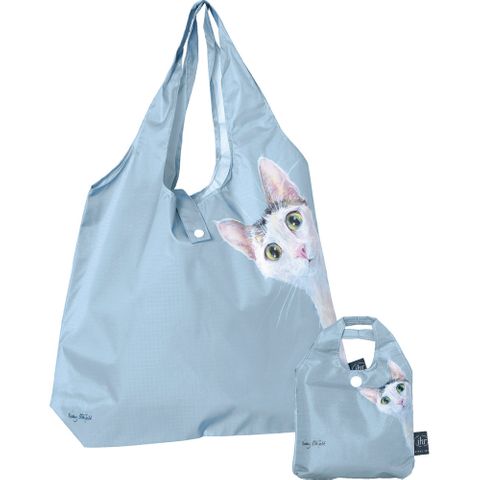 IHR Shopping Bag Cat Stella Light Blue