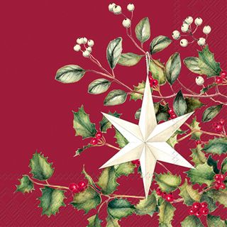 IHR Cocktail Silent Christmas Star Red