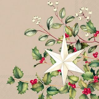 IHR Cocktail Silent Christmas Star Linen