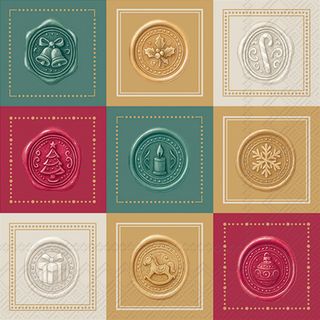 IHR Luncheon Christmas Stamp Red Green