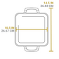 Lodge Chef Collection Square Griddle 28cm