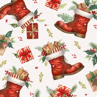 IHR Luncheon Christmas Boots Allover Cream