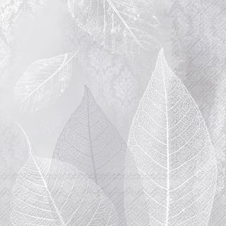 IHR Luncheon Translucent Leaves Silver