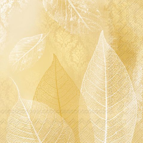 IHR Luncheon Translucent Leaves Gold
