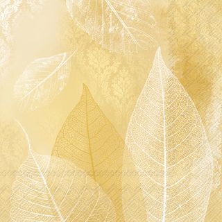 IHR Luncheon Translucent Leaves Gold