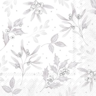IHR Luncheon Branches Of Harmony White Silver