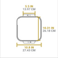Lodge Single Burner Reversible Square Griddle 26cm